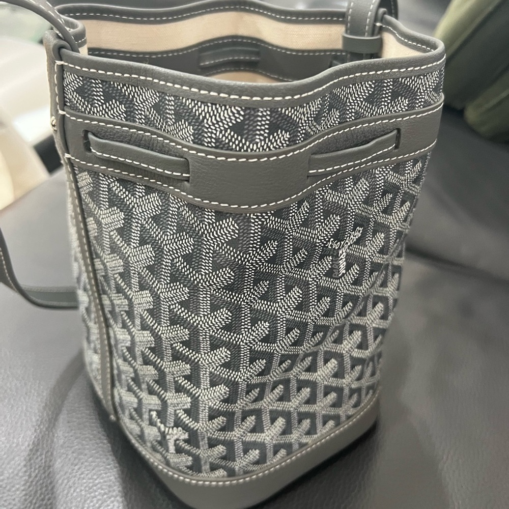 Goyard petit flot bucket bag grey/green